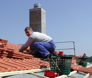 Da Franzi auf`m Doch, do mua ja schee Weeda bleim!